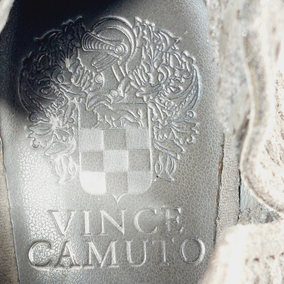 Vince Camuto Prasata Taupe Suede Back Zip Pump Heels Ankle Booties I313 - Picture 8 of 12